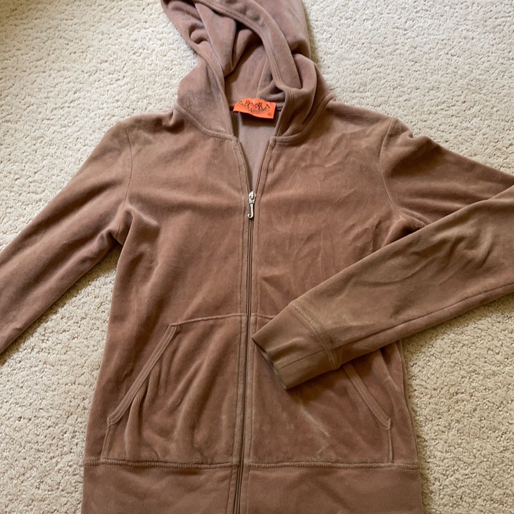 Taupe/Camel Juicy velour jacket